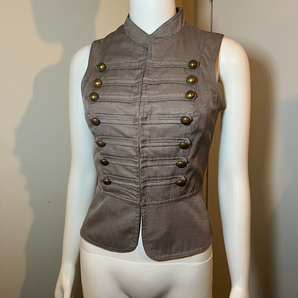 Vintage Y2K Forever 21 Military Marching Band Jacket Vest S Steampunk Victorian